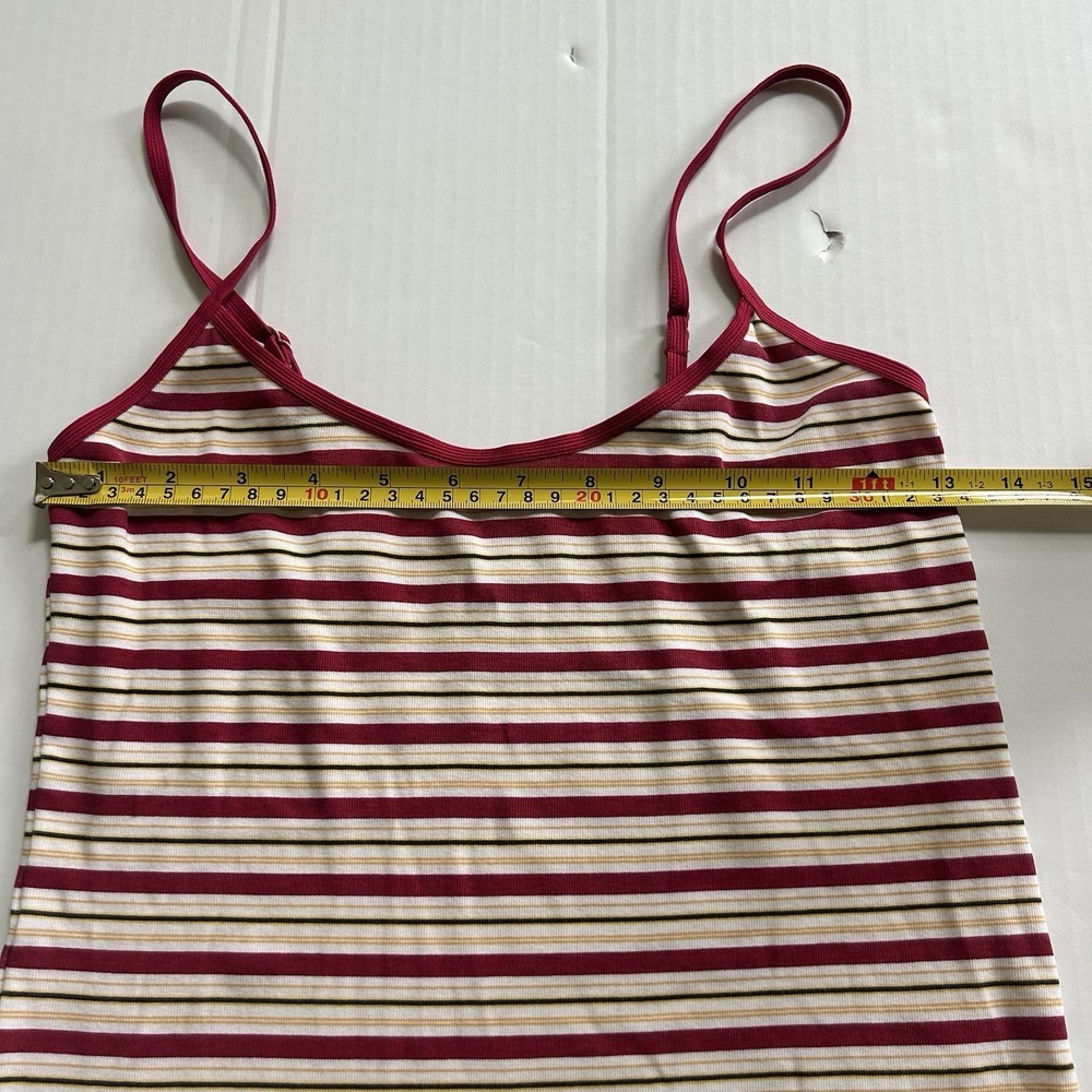 2000s Striped Cotton Tank Top Playground Prep Indie 90s Y2K - Picture 5 of 6